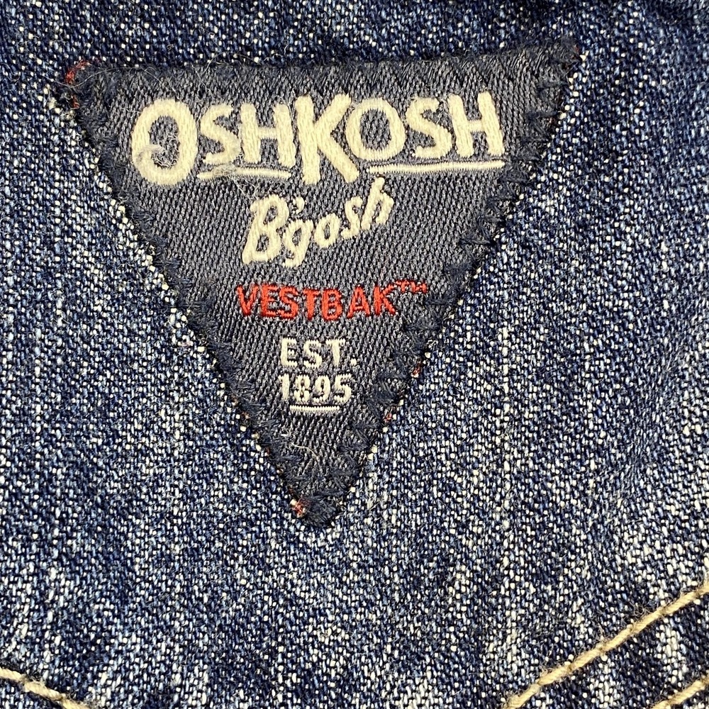 OshKosh‎ B'gosh Overalls Boys 6-9 Months Blue Denim Vestbak Cargo Pockets - Picture 4 of 9